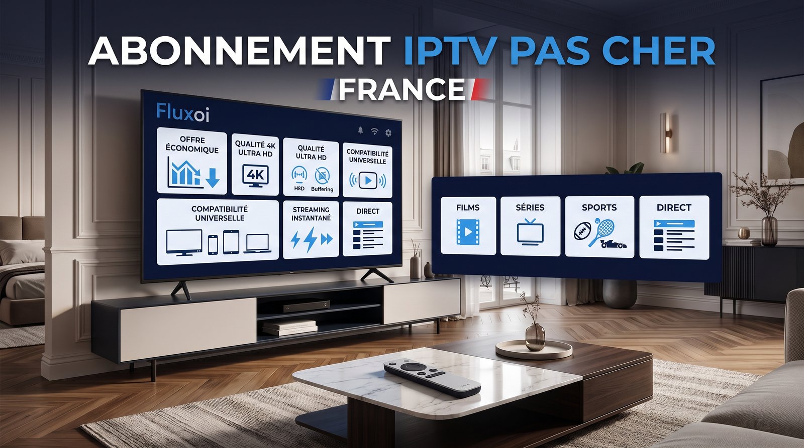 Abonnement IPTV pas cher en France - Fluxoi